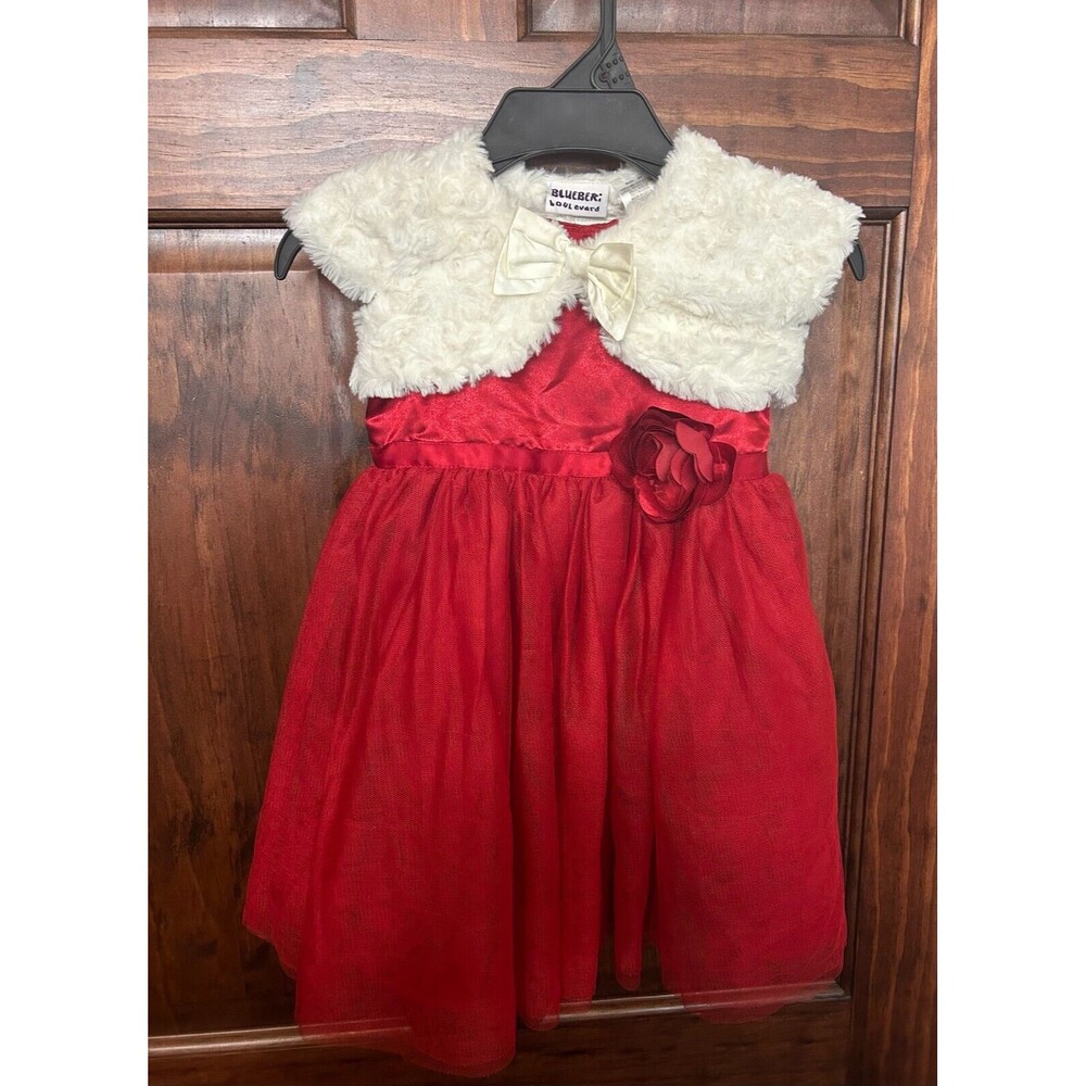 Christmas Dress Blueberi Boulevard Santa Dress -2T